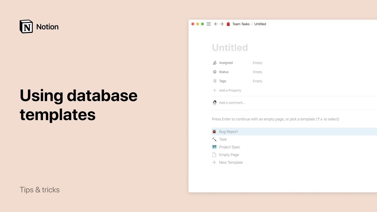 Uso de plantillas de bases de datos
