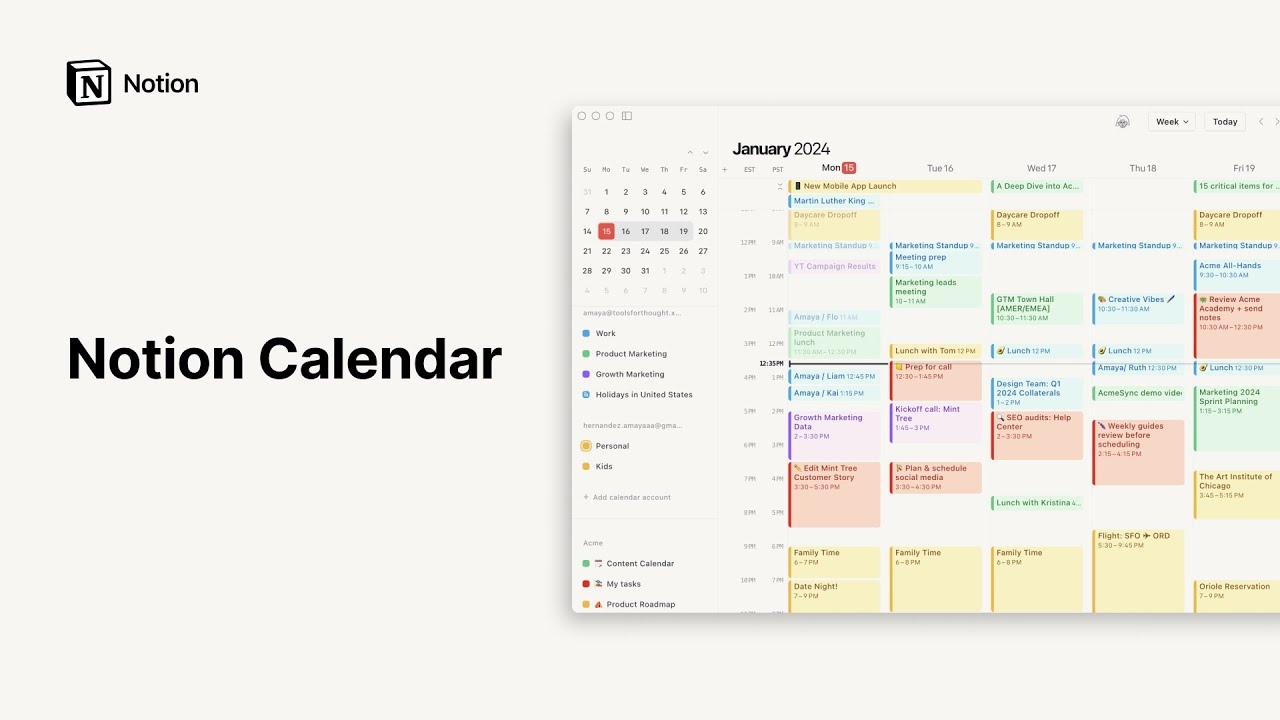 CA: video de Notion Calendar
