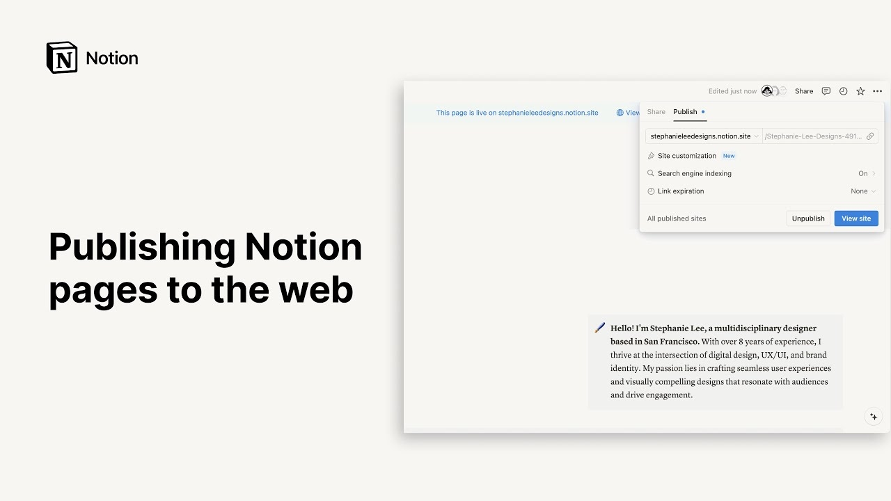 Publicar páginas de Notion en la web
