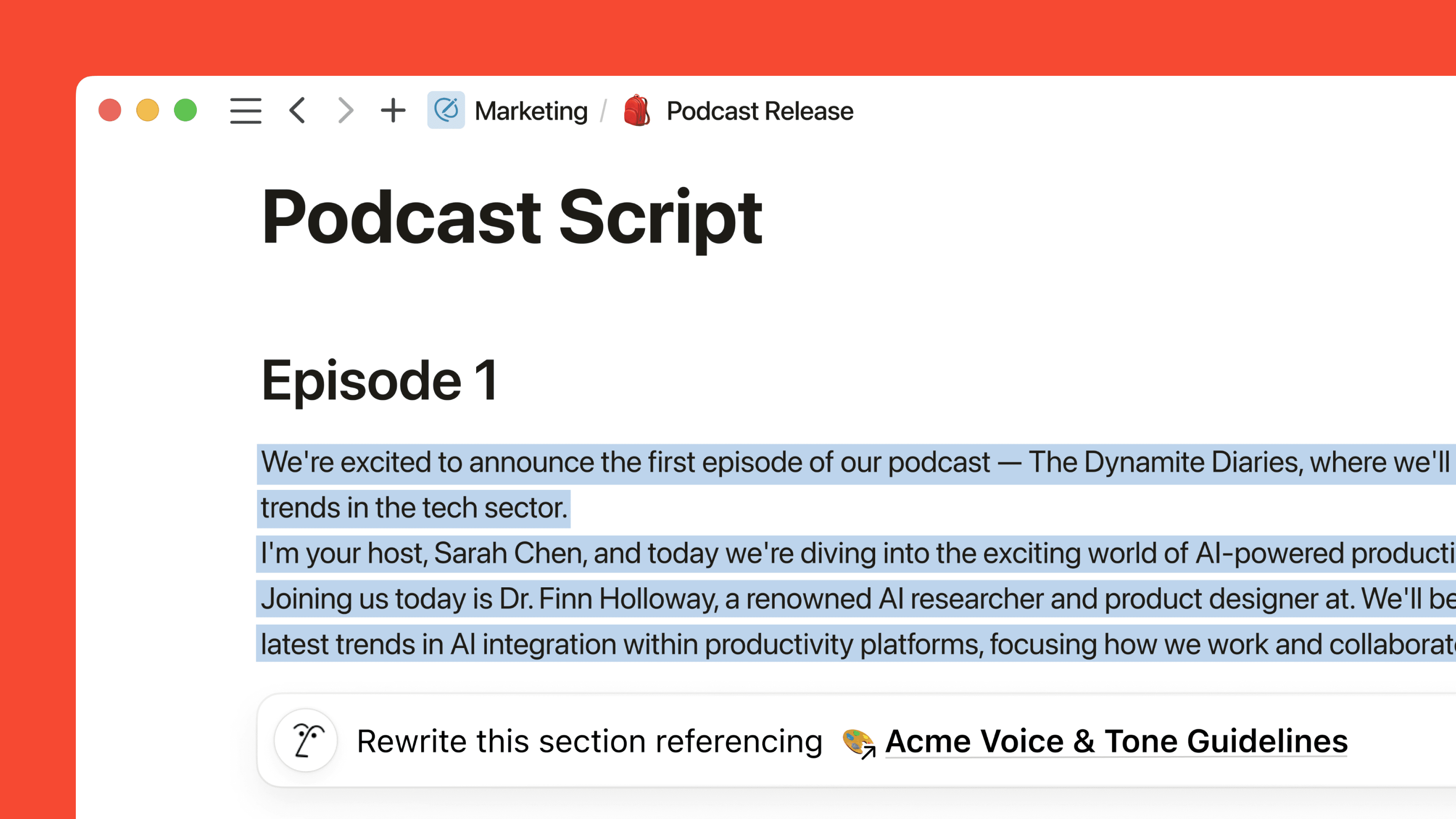 나만의 스타일로 문서 생성하기