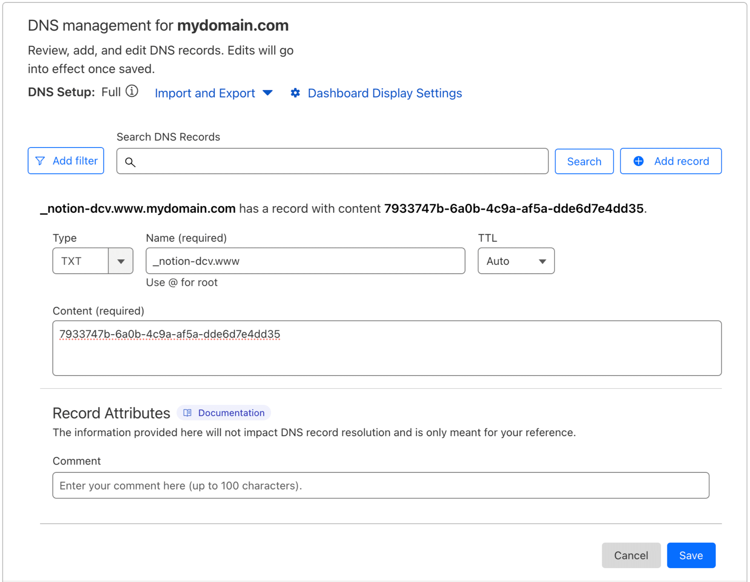 Aide : cloudflare étape 5