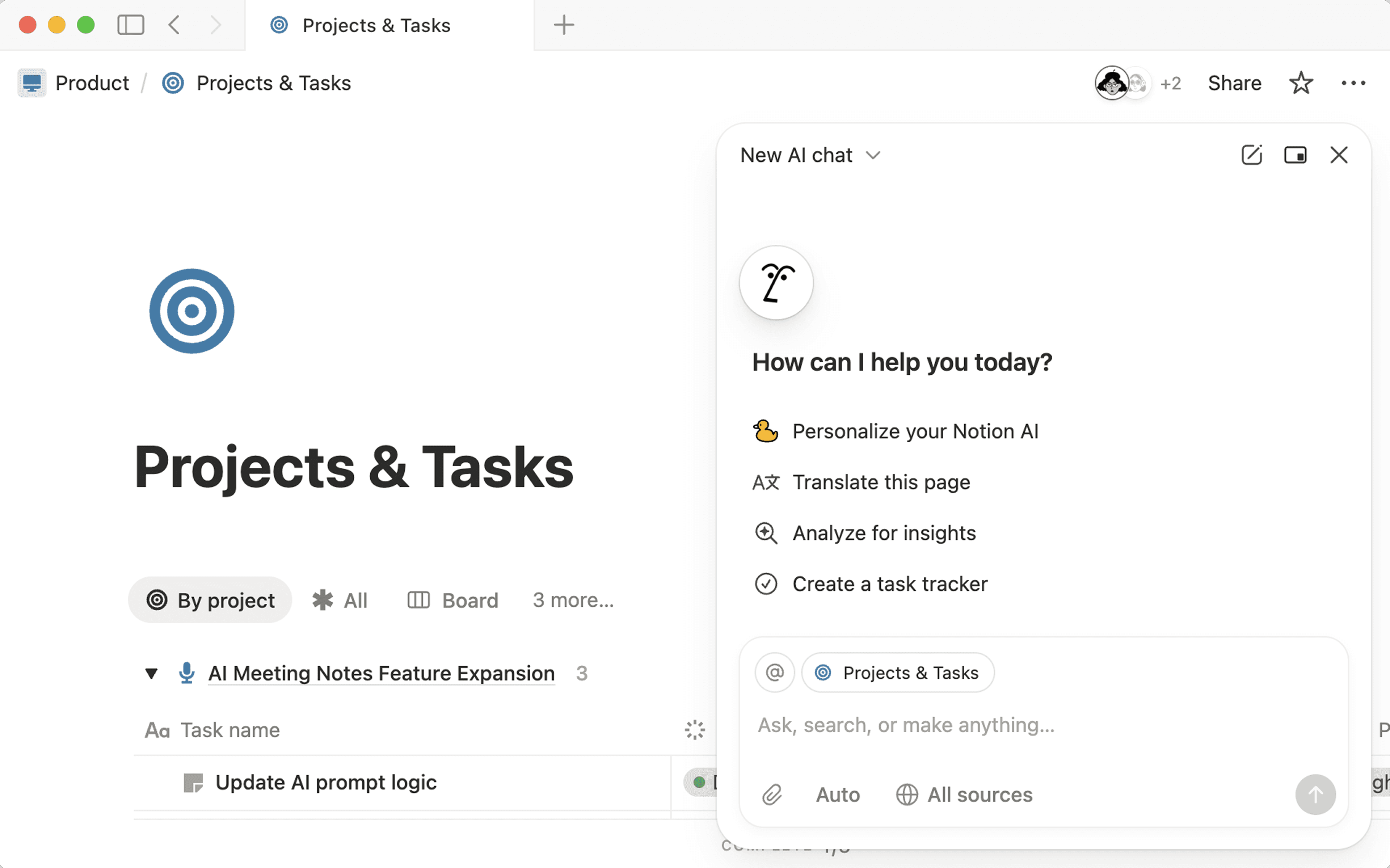 ca: ui del agente de notion