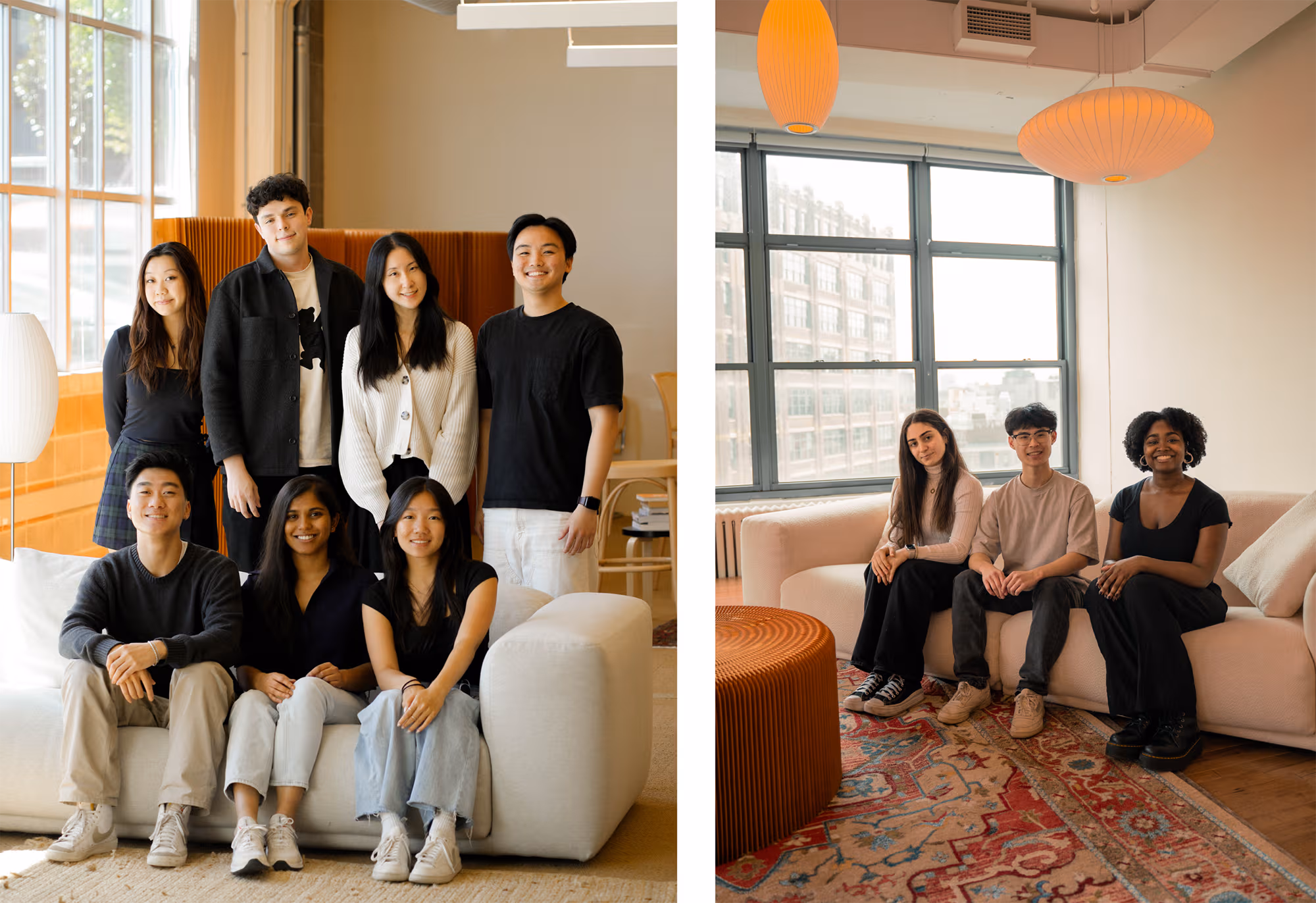 Our San Francisco (left) and New York (right) Winter 2024 interns