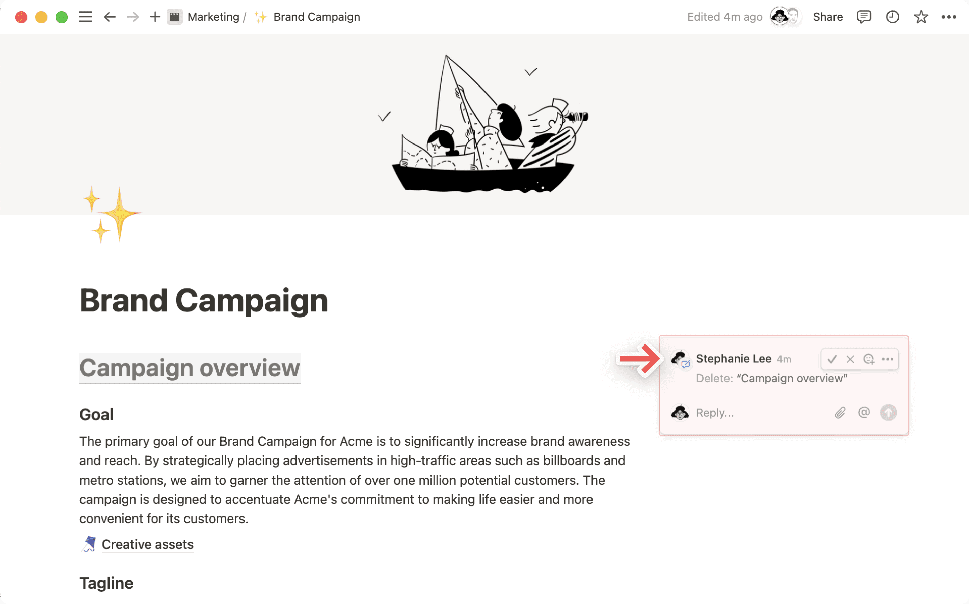 Aide : répondre à une suggestion de modifications