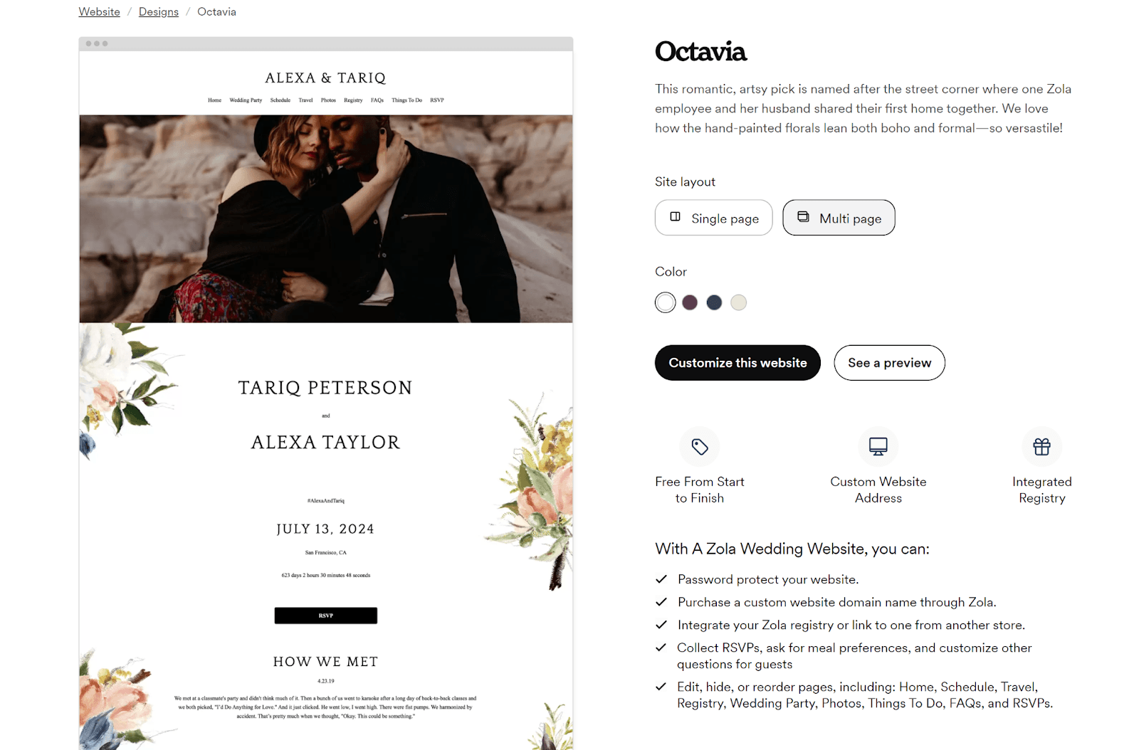 Zola template Octavia