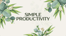 Foto do perfil de Simple Productivity